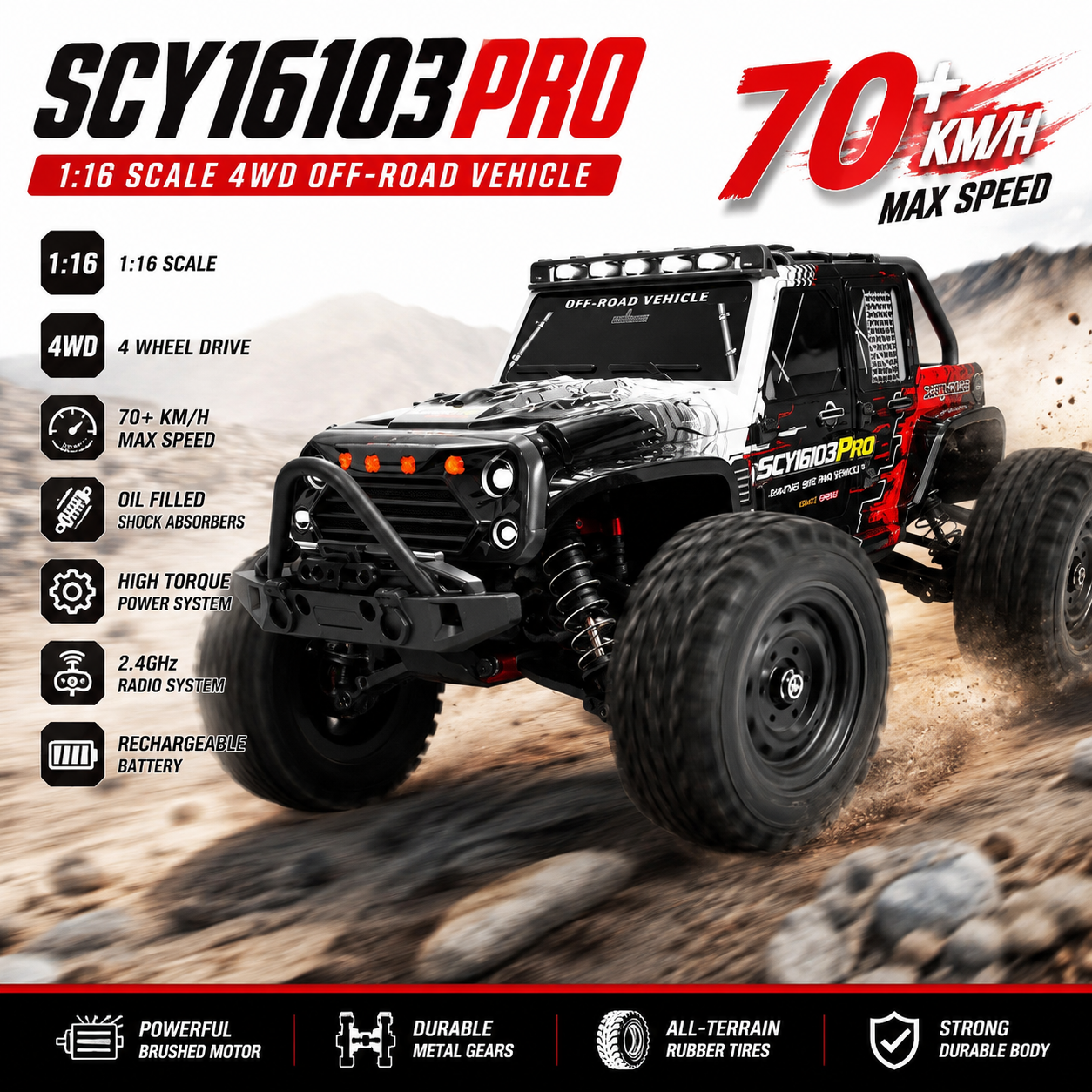 Rc Hobby Line - SCY 16103 16103PRO 1/16 4WD Auto