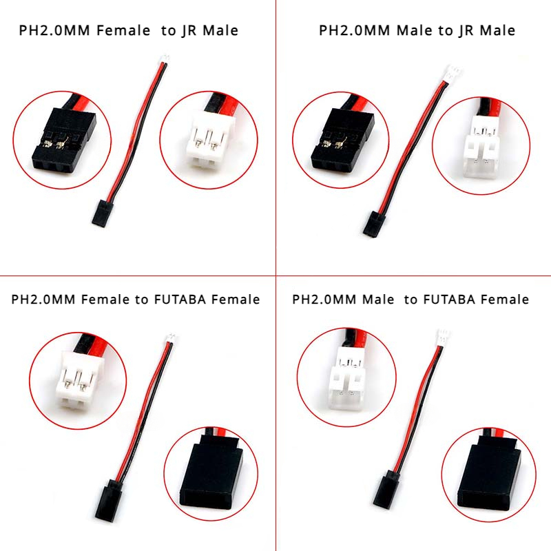 Rc Hobby Grade - 1/5/10 unids/lote PH2.0 macho/hembra a conector