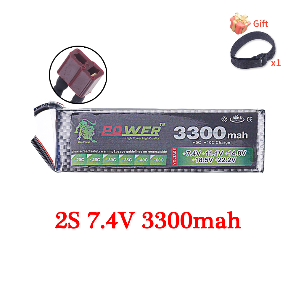 Batería Lipo 60C 3300mAh 7,4 V - Rc Hobby Trucks reseña y precio