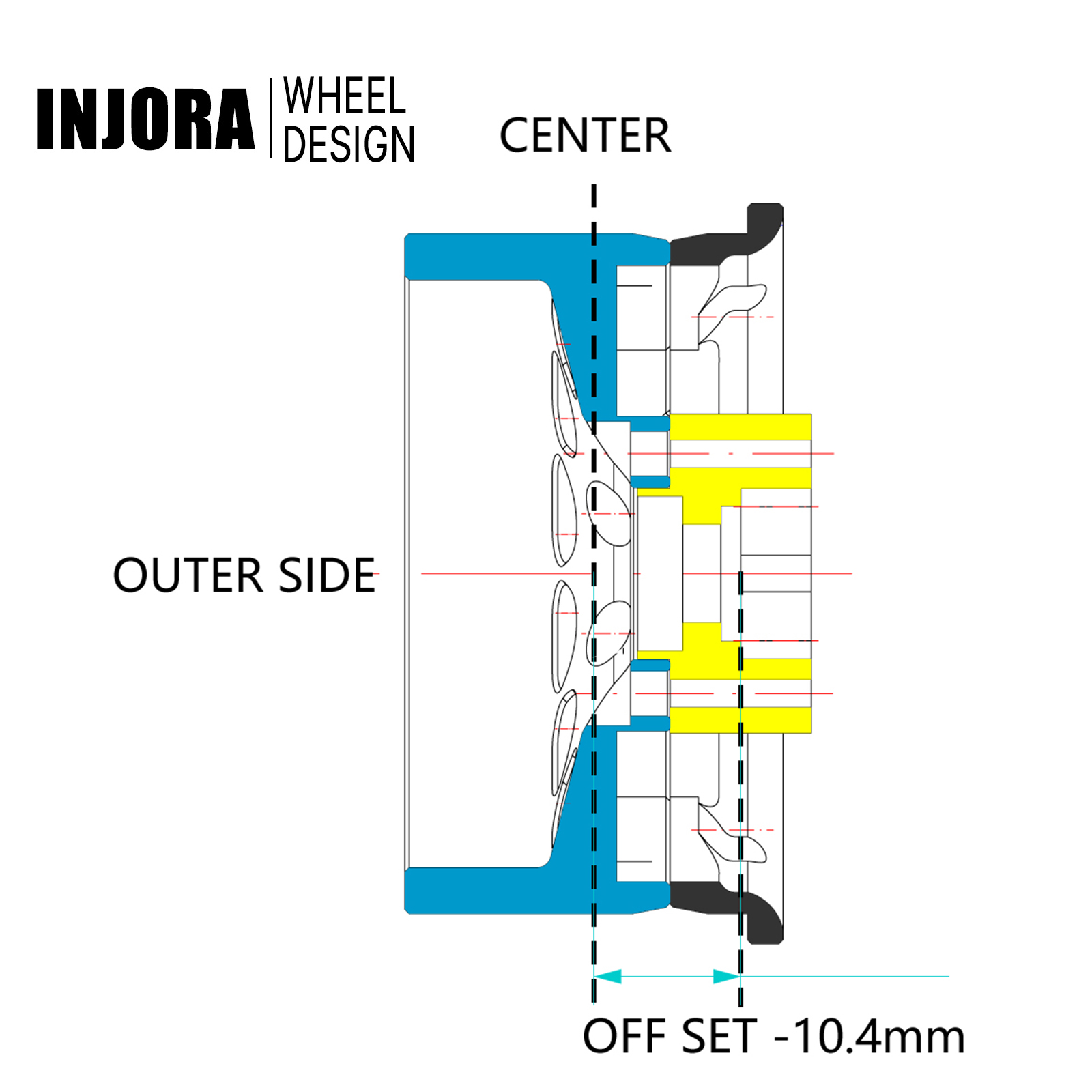 INJORA CNC aluminio 1,9 