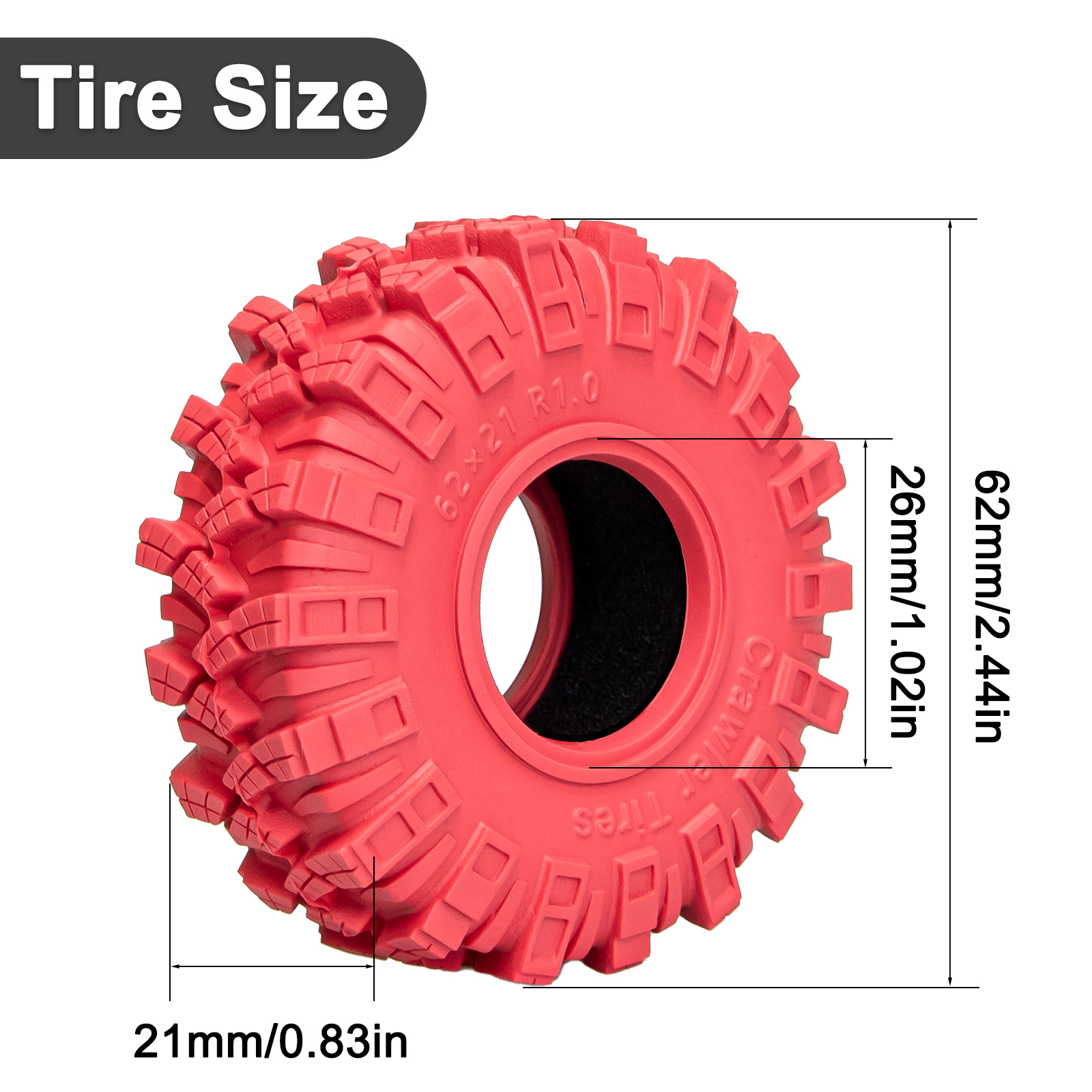 HFLRC 4PCS Neumáticos de Crawl - Rc Tire Foam Insert reseña y precio