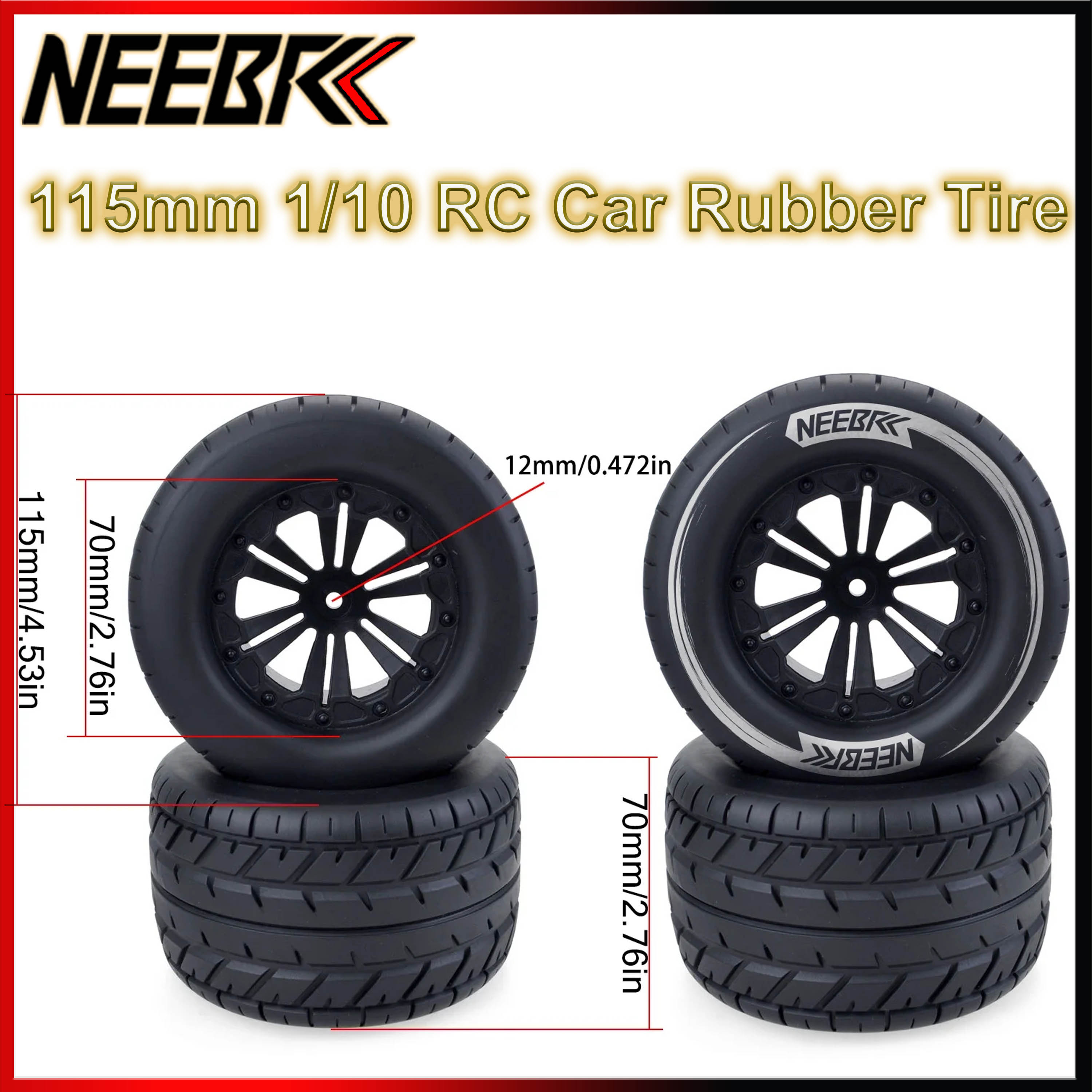 4 Piezas de Neumáticos de Goma - Rc Tire Foam Insert reseña y precio