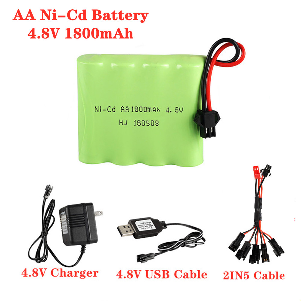 Batería AA ni-cd de 4,8 V y 18 - Rc Hobby Charger reseña y precio